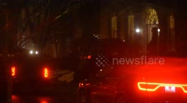 Madam Vice President of the United States Kamala Harris departs the residence of David Bradley in Washington, D.C. on April 5, 2022 via motorcade en-route to the United States Naval Observatory