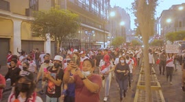 Peruvians take the streets of Lima to protest against president Castillo's handling of social conflicts.
