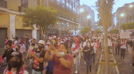 Peruvians take the streets of Lima to protest against Pedro Castillo's handling of social problems