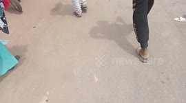 A marketplace in Agabara, Ogun state, Nigeria during the construction of Lagos-Badagry express way