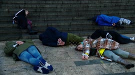 Ukrainians in Tbilisi recreate scenes from Bucha of dead civilians in act of solidarity