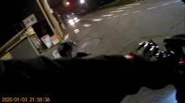 Accident: Moped rider wasn't paying attention and crashes after skipping red light (Dashcam Video)