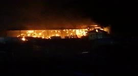 Huge barn fire in medway-suspected arson in thr middle of the night