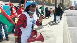 Biafra protest against UK government conspiracy genocide in Nigeria