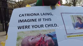 The Baifar Protesters (IPOB) called for a referendum, allege the British government is killing Baifar people, London, UK