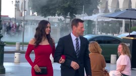 Nina Dobrev and Aaron Eckhart seen together in Thessaloniki Greece while filming action-thriller movie