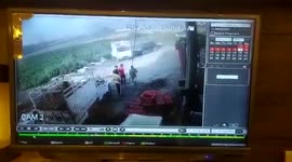 CCTV captures chilling moment armed miscreants attack men at market in northern India