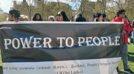Sri Lanka community protest against Sri Lankan government corruption