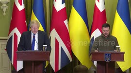 Volodymyr Zelenskyy and Boris Johnson gave a joint briefing HD