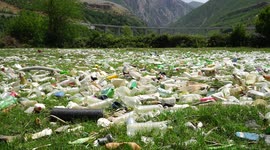 Plastic pollution in Kukes, Albania
