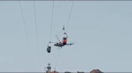 Graphic moment man near rescue from air chopper fatally falls amid cable car disaster killing 3 in India