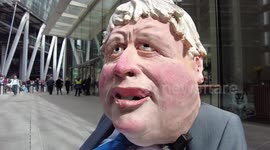 Boris and me, Extinction Rebellion Blockade Iconic Lloyd’s of London HQ in London, UK