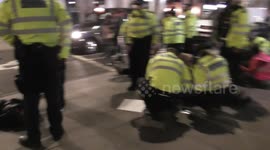extinction rebellion arrests searched on the path next road