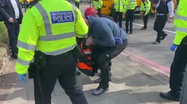 Just Stop Oil activists glue themselves to oil tanker and block traffic in West London