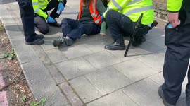 Just Stop Oil activists glue themselves to oil tanker and block traffic in West London