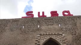 Large-scale construction work is underway in the Azerbaijani city of Shusha