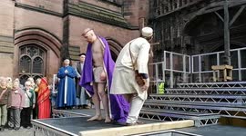 Good friday passion play brings faith to streets of chester