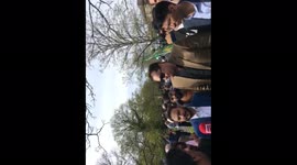 Old supporters ambush protest