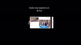 Easter adult baptisms at a church