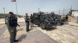 Israeli Jewish settlers visitors are seen at an ancient Roman historical site as they celebrating the Jewish holiday of Passover, in the village of Sebastia, near the West Bank city of Nablus