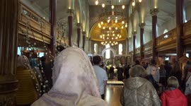Orthodox Christians celebrate Palm Sunday in London's Russian cathedral