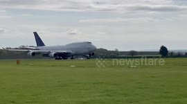 Ed Force One: Ex-Iron Maiden jumbo jet lands at Cotswolds Airport to be dismantled