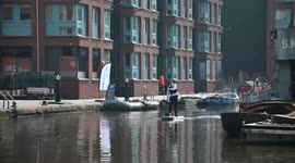 UK man PADDLEBOARDS to work  and saves £2,500 a year in petrol and parking costs