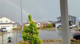 US: Double Rainbow Spotted Over Sky In  Northern California