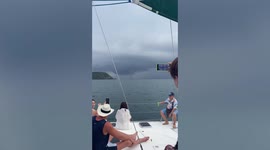 Terrifying waterspout swirls off the coast of Phuket, Thailand