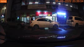 The child, without looking around, ran out onto the road and was hit by a car