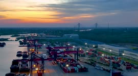 Beijing-Hangzhou Grand Canal Container Terminal In China