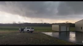Storm chasers see small tornado rip through River Valley in Arkansas