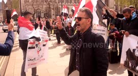 Protest at Irans response to water rights , in the Khuzestan province , London community response