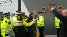 Heavy police presence as pro-Kurdish independence activists march through Whitehall