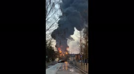 Russia investigating large oil depot fire in region near Ukraine