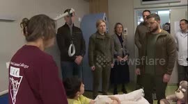 Ukraine's President Zelenskyy visits children's hospital in Mariupol