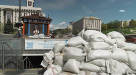 Independence Square in Kyiv, Ukraine amid war