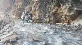 River Crossing | Dangerous Road In Nepal | Life at risk