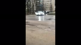 The man did not like the driving style of the Hyundai driver, which was too dangerous