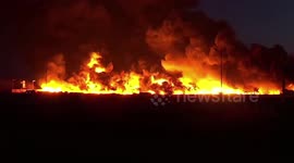 Civil defense troops and helicopters of the Ministry of Emergency Situations were involved in extinguishing the fire in Sumgayit