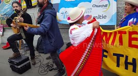 Mayday highlight. Bella chou. a workers  choir Entertains . London uk international labour day returns .