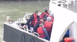 UK Border Force Typhoon returns to Dover after rescuing around 30 migrants