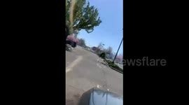 Mulch fire sparks up in parking lot in Warrington, PA, US