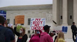Protest in front of US Supreme Court over Roe V. Wade., Washington DC