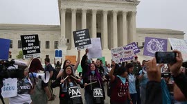 Protest in front of US Supreme Court over Roe V. Wade., Washington DC