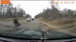 Serious accident involving motorcyclist, turning car