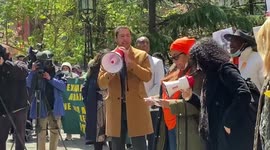 No Rent Increase Protest in NY, US