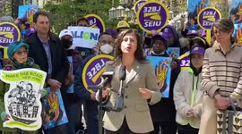 'Raise The Minimum Wage' protest in NY, US