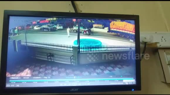 Four of family escape miraculously after car falls into well (with photo)