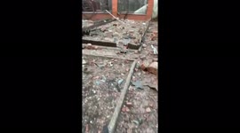 Newsflare Edit - A street with terrible destruction after an airstrike in Mariupol